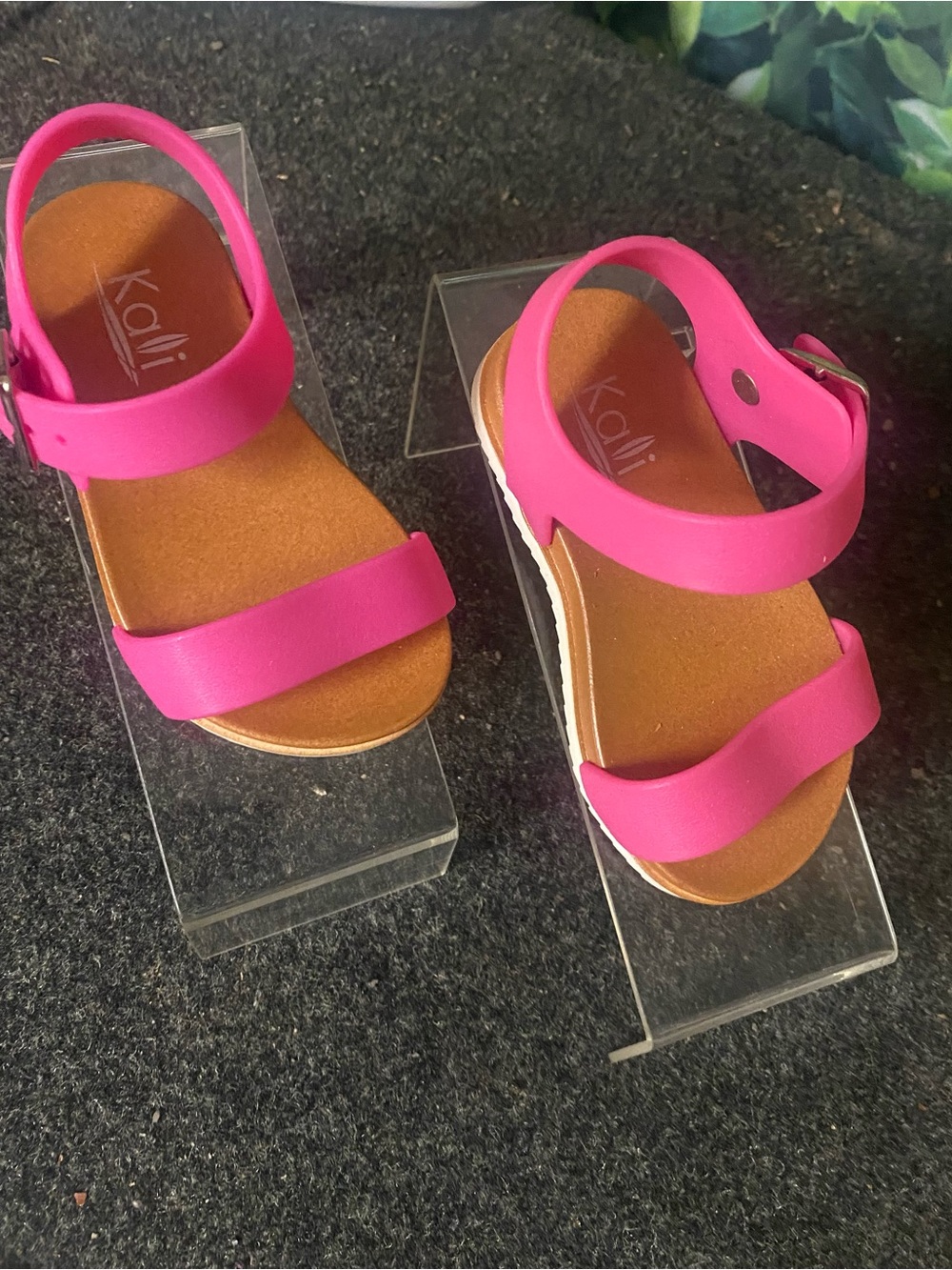 Kali Infant Kids Bright Pink Strappy Sandals